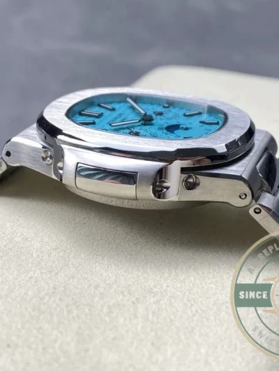 Replica Tiffany Nautilus 5740/1G Patek Philippe Perpetual Calendar 40 mm, White - Premium Super Clone Watch