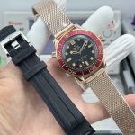 The lightest, most utilitarian Diver 300M configuration, rendered as a titanium Omega replica