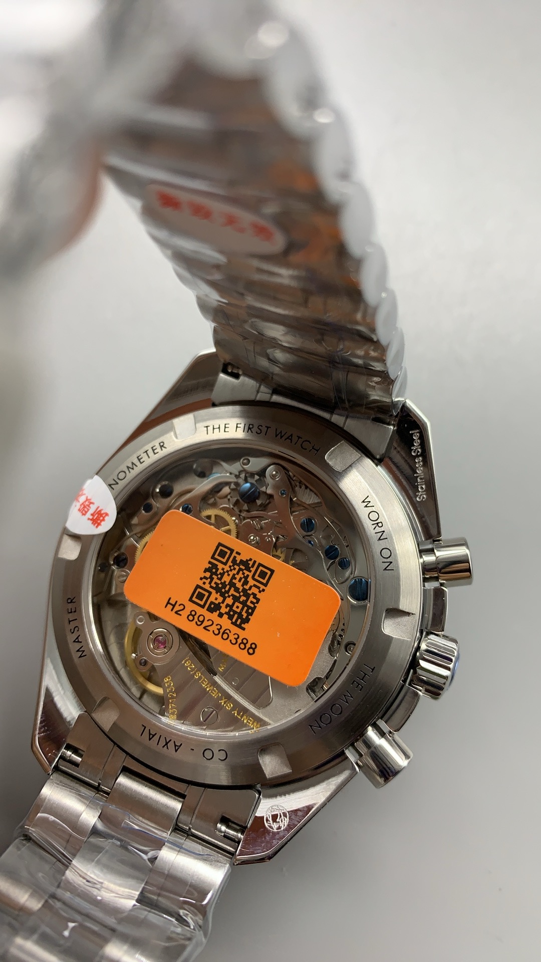 Omega Speedmaster Co-Axial Chronograph 44.5mm replica, black with applied luminous indices dial — frame 22