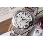 Blued sword-shaped hands stay readable on the silver dial even in weak light