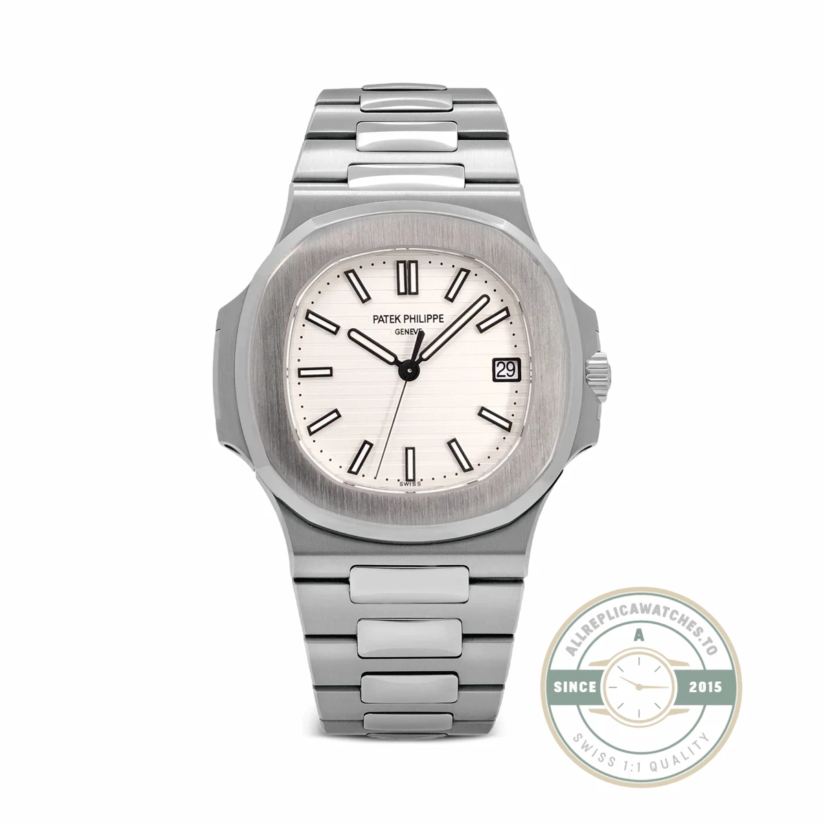 Replica Nautilus 5711/1A-011 Patek Philippe 40 mm, Stainless Steel, White Dial - Premium Super Clone Watch