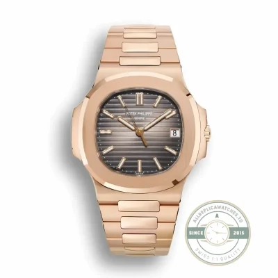 Replica Nautilus 5711/1R-001 Patek Philippe 40 mm, Rose Gold, Grey Dial - Best Quality Replica Watch
