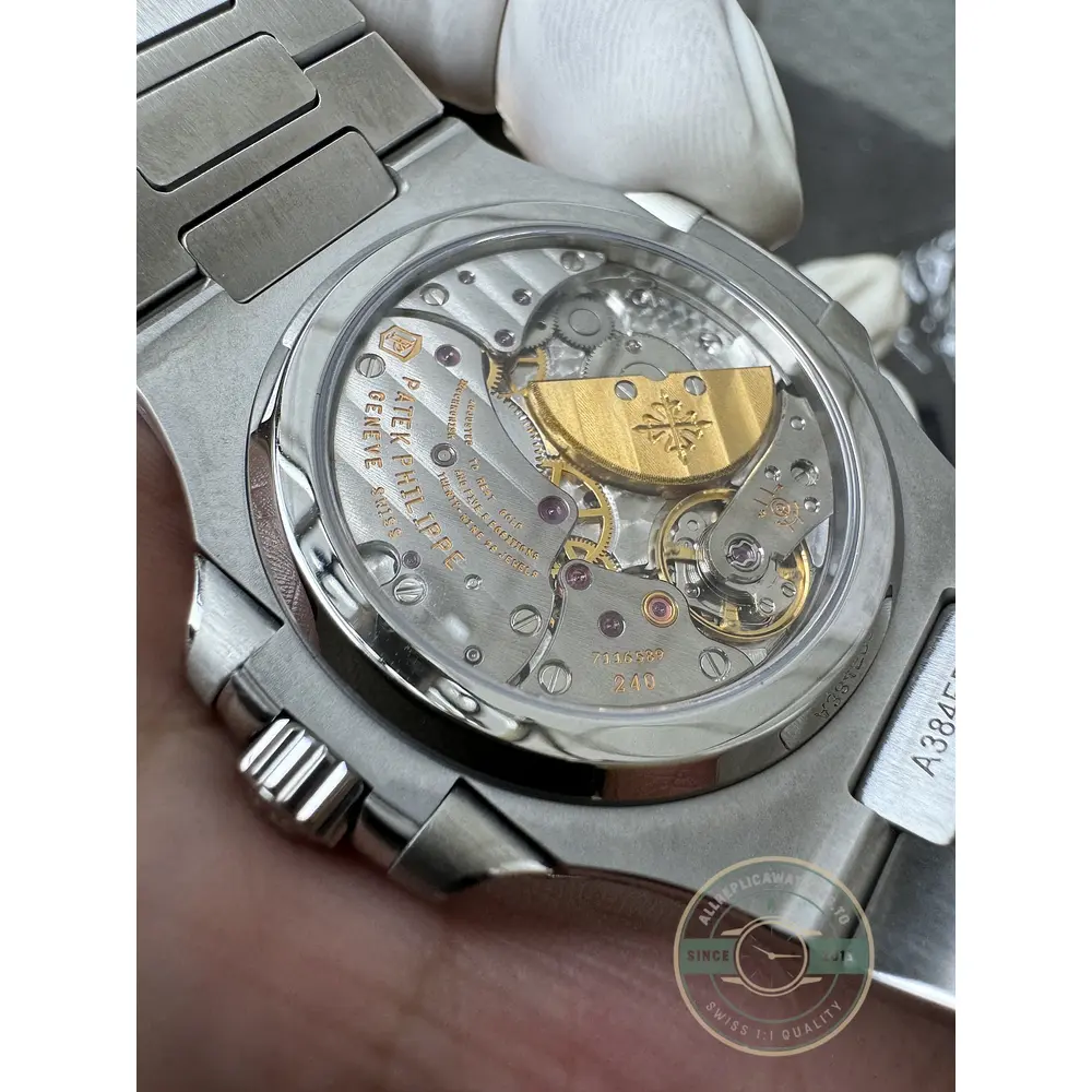 Super Clone Patek Philippe Nautilus Moon phases 40 mm, Stainless steel, 5712/1A-001, Dark Blue Dial - Image 11
