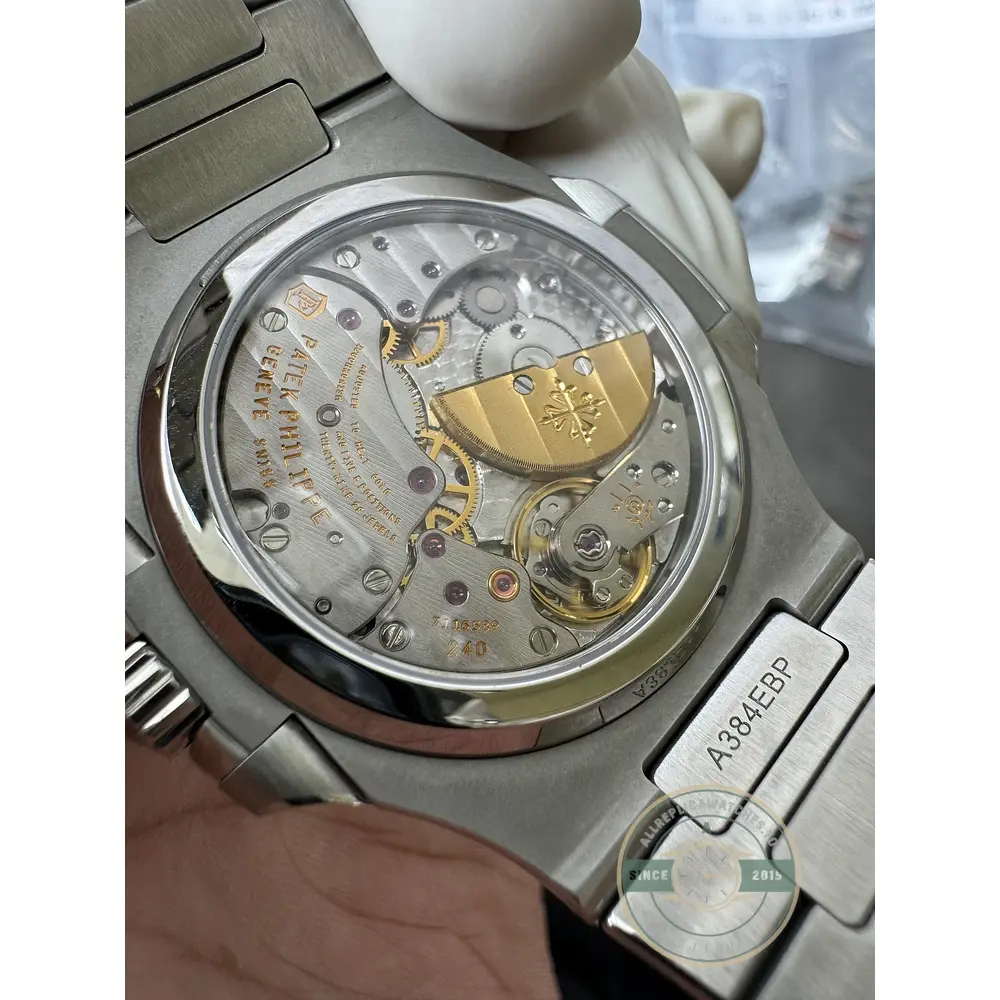 Super Clone Patek Philippe Nautilus Moon phases 40 mm, Stainless steel, 5712/1A-001, Dark Blue Dial - Image 9