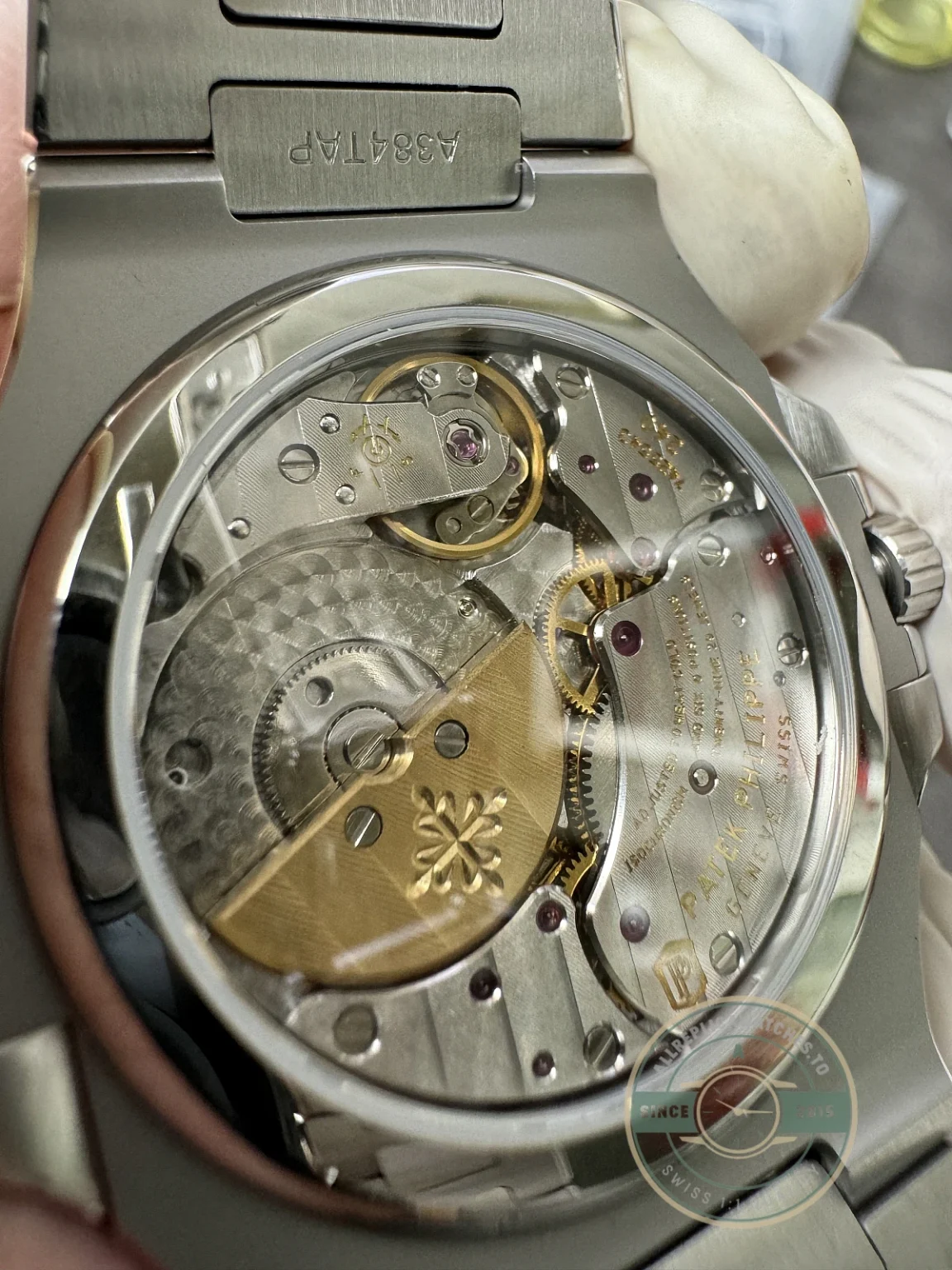 Replica Patek Philippe Nautilus Moon phases 40 mm, Stainless steel 5712/1A-001, Black Dial