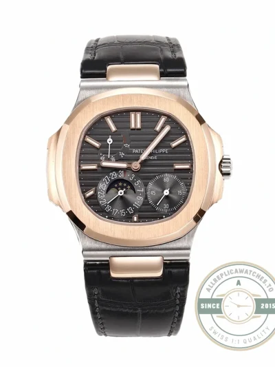 Superclone Nautilus 5712R-001 Patek Philippe Moon phases. 40 mm, Rose gold & Stainless Steel - Budget Luxury Replica Watch