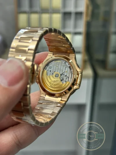 Super Clone Nautilus 7118/1R-001 Patek Philippe “Ladies Automatic” 35.2 mm, Rose gold, White Dial