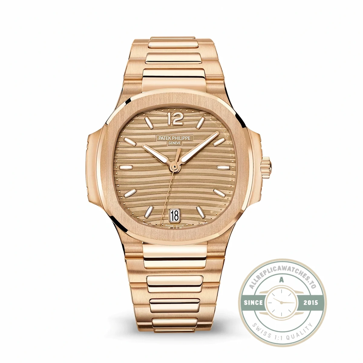 Replica Nautilus 7118/1R-010 Patek Philippe “Ladies Automatic” 35.2 mm, Gold brown dial - Swiss-Made Clone Watch