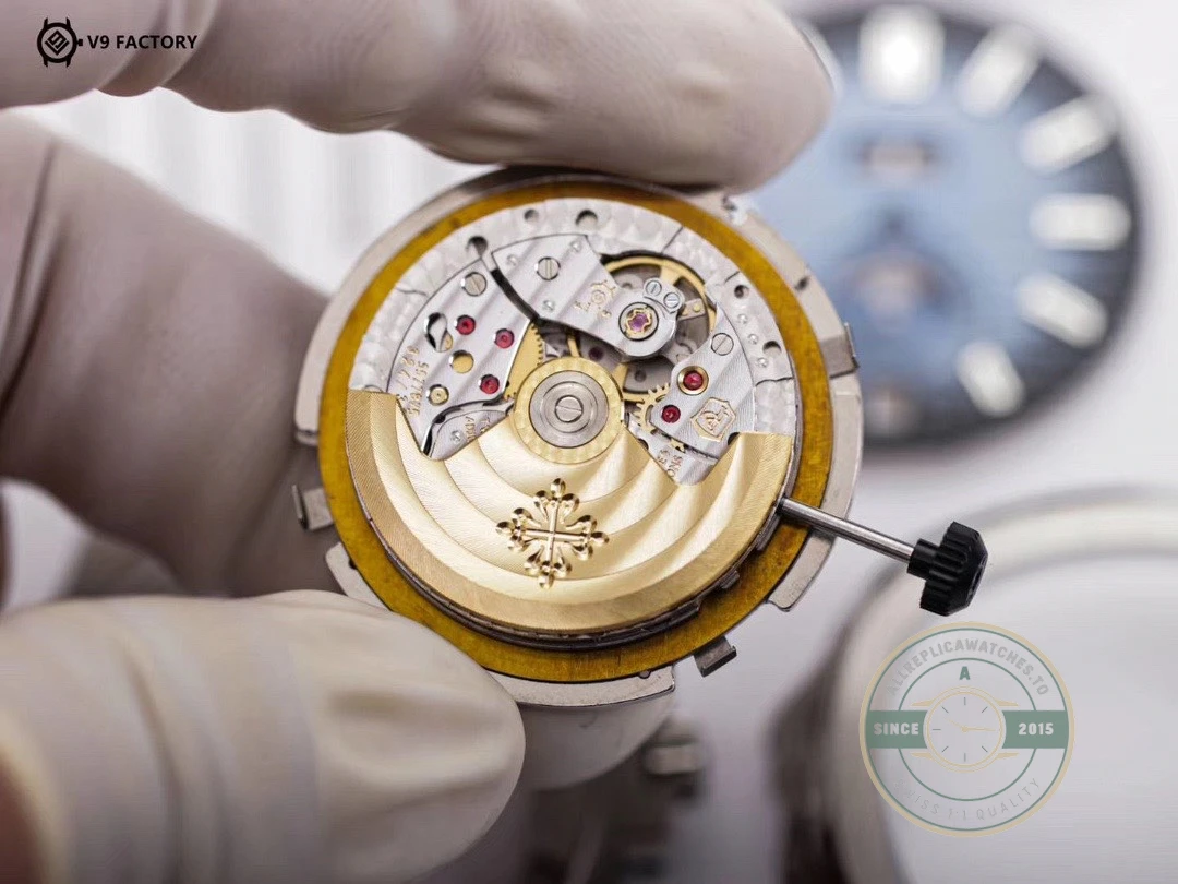 Replica Nautilus 5726A-001 Patek Philippe Annual Calendar, Moon phases. 40.5 mm, Steel, Dark Dial