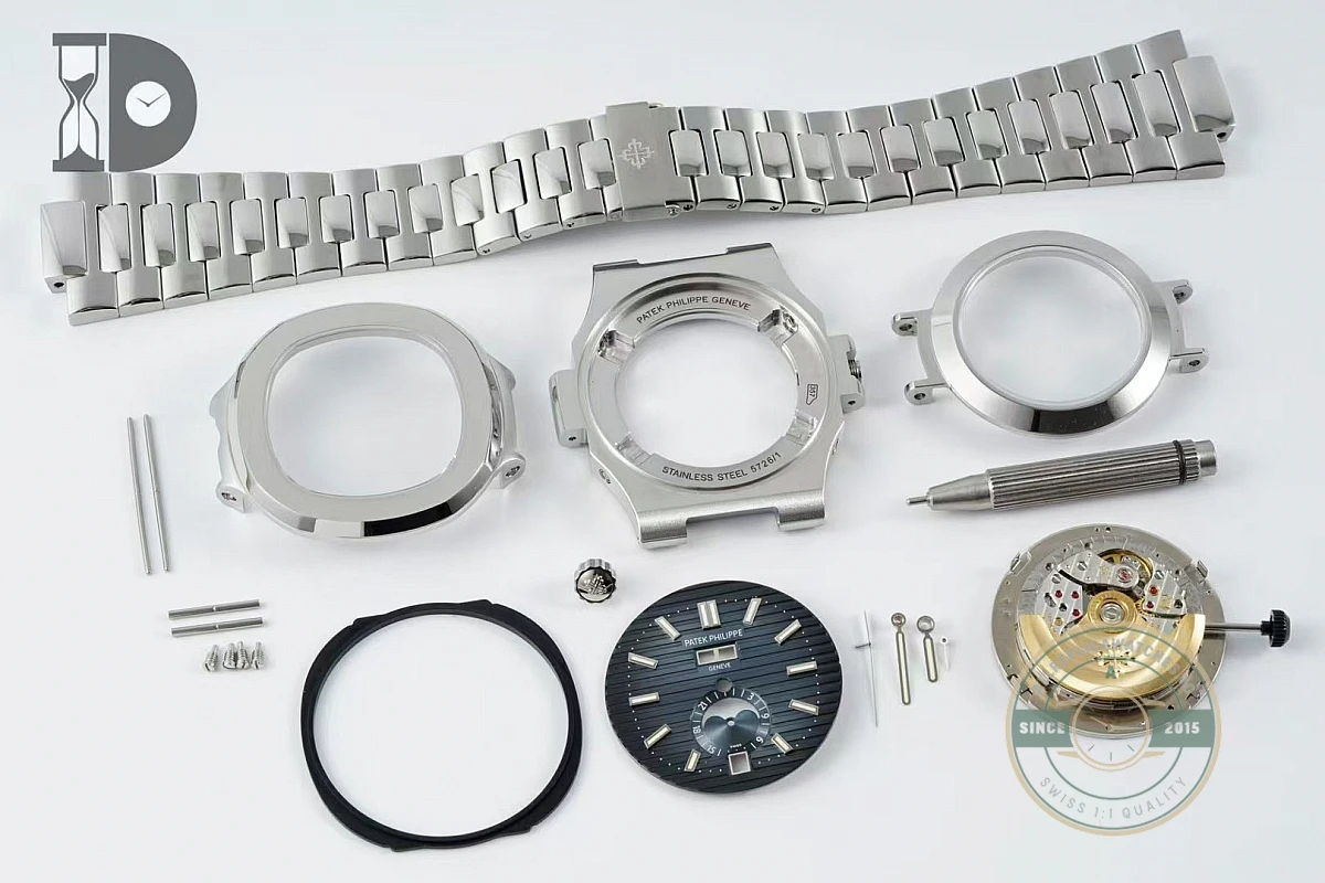 Replica Nautilus 5726A-001 Patek Philippe Annual Calendar, Moon phases. 40.5 mm, Steel, Dark Dial