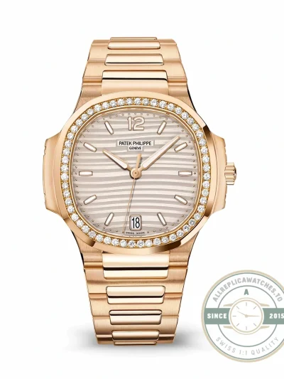 Replica Patek Philippe Nautilus 7118 Rose Gold dial front view