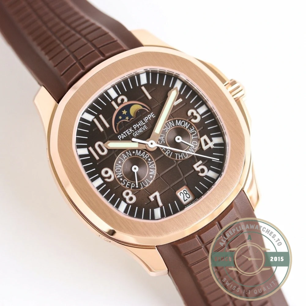 Replica Aquanaut 5261R-001 Patek Philippe Luce Annual Calendar 39.9 mm, Rose gold, Brown Dial - Luxury Replica Watch