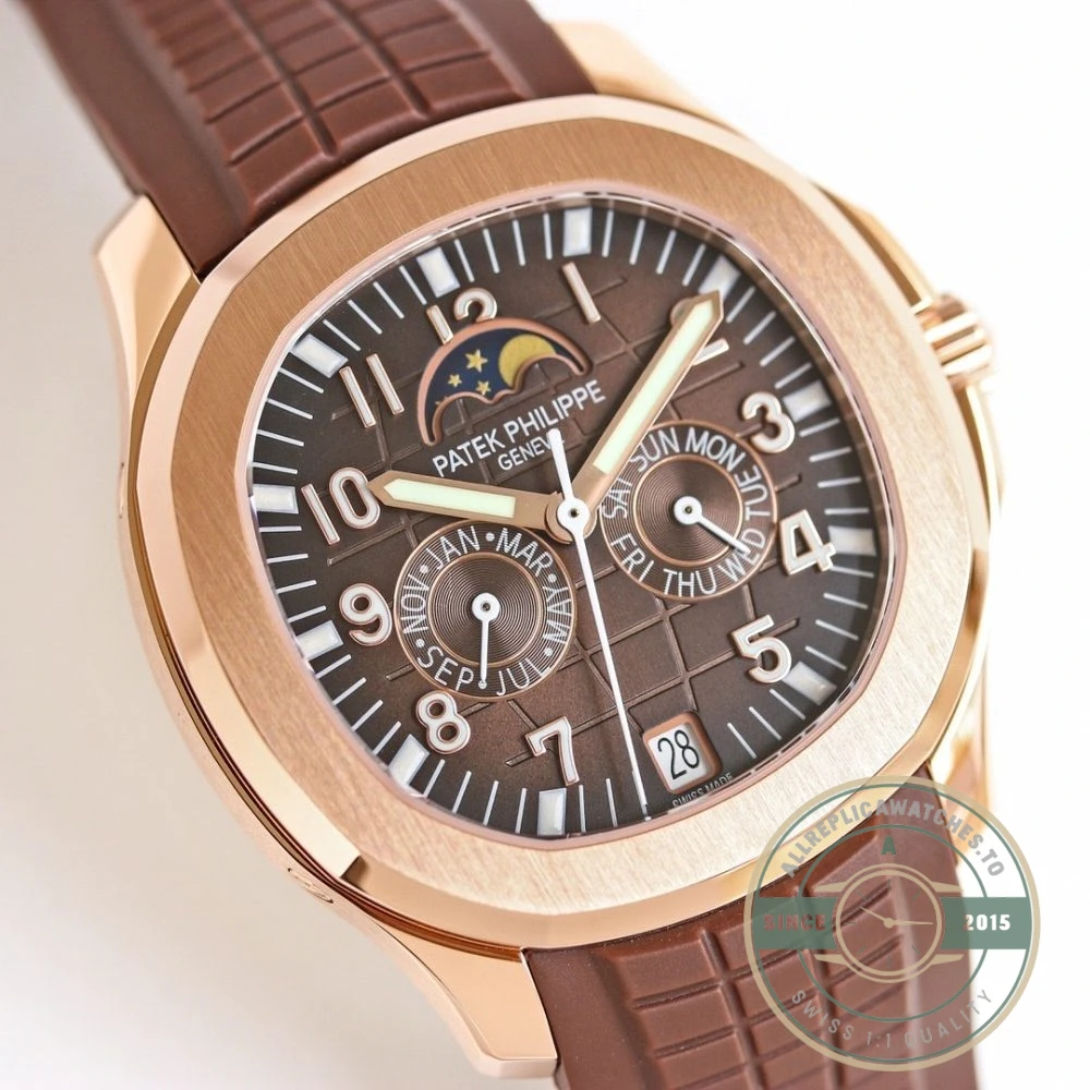 Replica Aquanaut 5261R-001 Patek Philippe Luce Annual Calendar 39.9 mm, Rose gold, Brown Dial - Factory Super Clone Watch