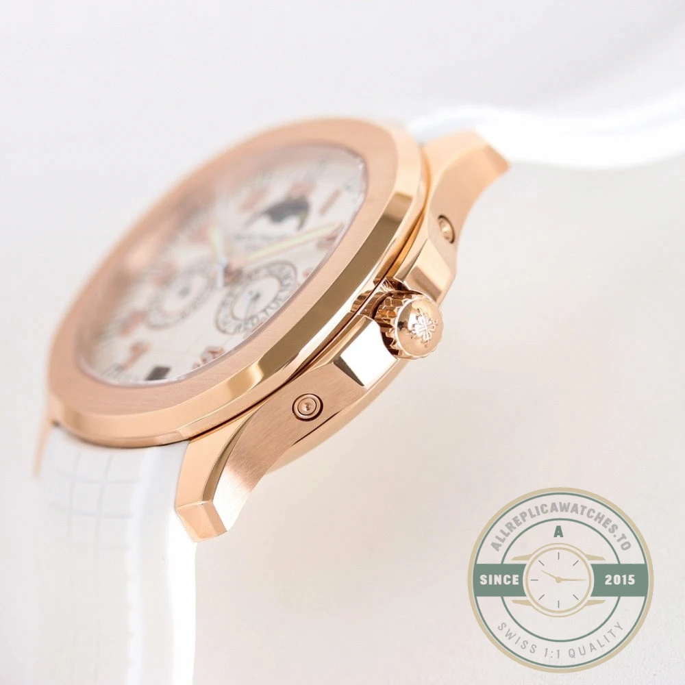 Replica Aquanaut 5261R-001 Patek Philippe Luce Annual Calendar 39.9 mm, Rose gold, White Dial - Best Quality Replica Watch
