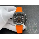 Replica Aquanaut 5968A-001 Patek Philippe Chronograph 42.2 mm, Steel, 5968A-001 Orange Strap - Affordable Luxury Replica Timepiece