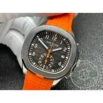 Replica Aquanaut 5968A-001 Patek Philippe Chronograph 42.2 mm, Steel, 5968A-001 Orange Strap - Best Quality Replica Watch