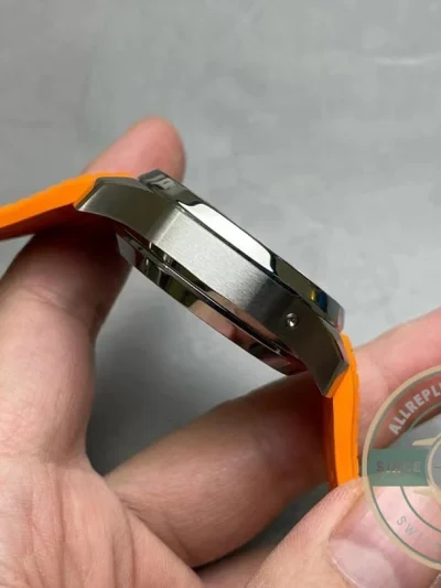 Replica Aquanaut 5968A-001 Patek Philippe Chronograph 42.2 mm, Steel, 5968A-001 Orange Strap - 1:1 Swiss Replica Watch