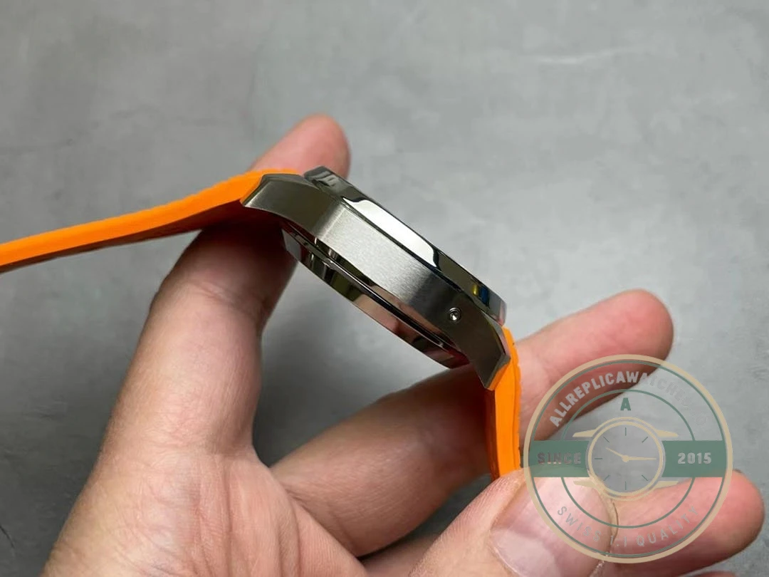 Replica Aquanaut 5968A-001 Patek Philippe Chronograph 42.2 mm, Steel, 5968A-001 Orange Strap - 1:1 Swiss Replica Watch