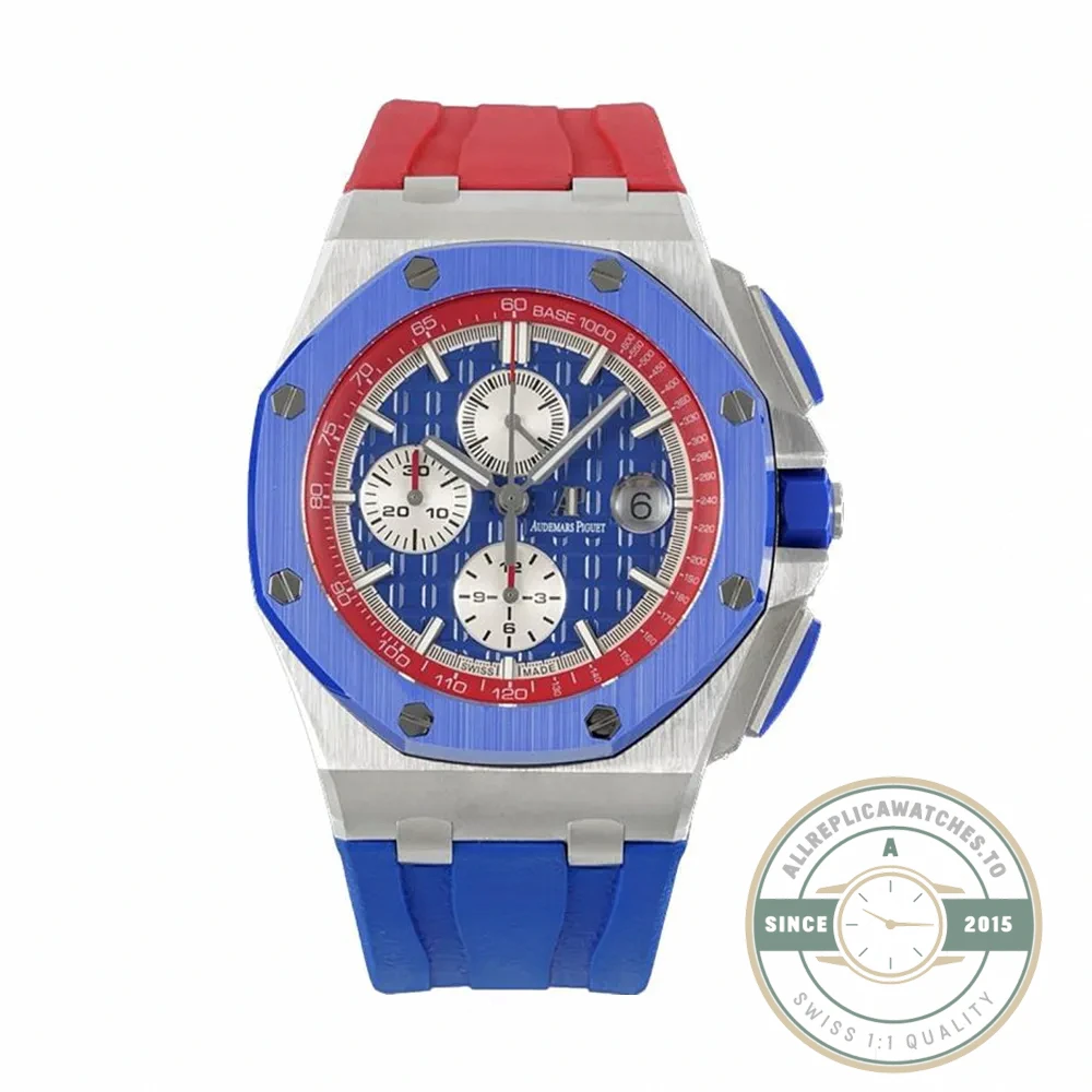 Replica Audemars Piguet Royal Oak Offshore Bright Blue Dial 44mm 26400SO.OO.A502CA.01 - Affordable Luxury Replica Timepiece