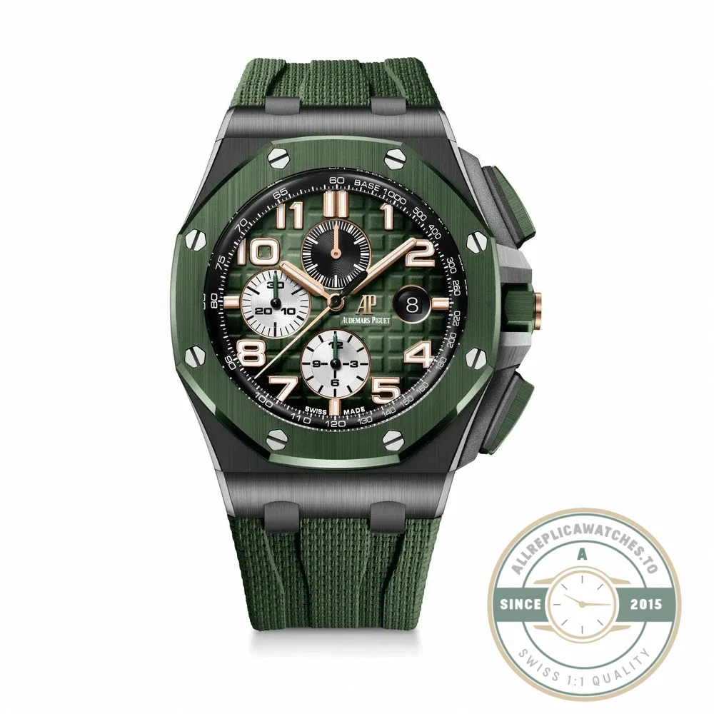 Replica Audemars Piguet Royal Oak Offshore Rich Green Dial 44mm 26405CE.OO.A056CA.01 - Luxury Replica Watch