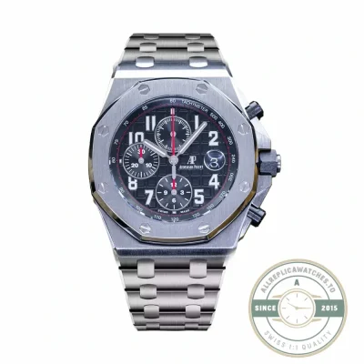 Audemars Piguet Royal Oak Offshore Chronograph 26470ST replica, black dial – front view