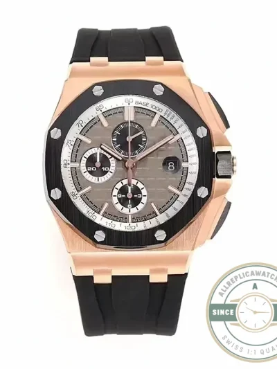 Replica Audemars Piguet Royal Oak Offshore Grey Rose Gold Dial 44mm 26568OM.OO.A004CA.01 - Budget Luxury Replica Watch