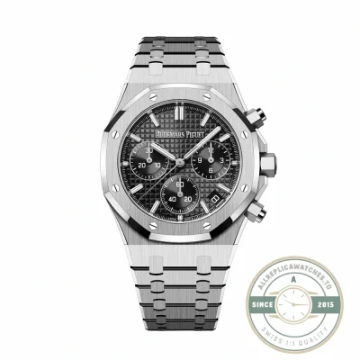 Audemars Piguet Royal Oak Chronograph 26240ST replica, black dial – front view