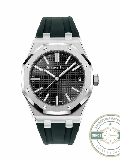 Replica Audemars Piguet Royal Oak Black Dial, Rubber 15500ST.OO.1220ST.03 41mm - Swiss Movement Replica Watch