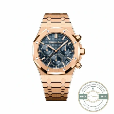 Audemars Piguet Royal Oak Chronograph 26240OR replica, blue dial – front view