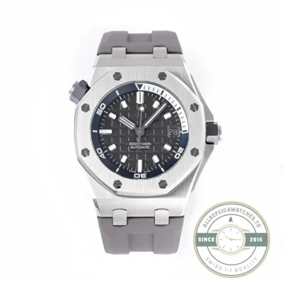 Audemars Piguet Royal Oak Offshore Diver 15720ST replica, grey dial – front view