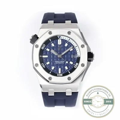 Audemars Piguet Royal Oak Offshore Diver 15720ST replica, blue dial – front view