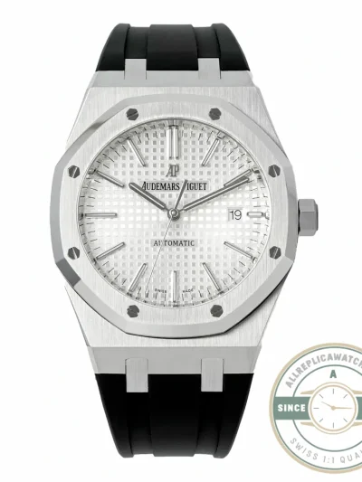Replica Audemars Piguet Royal Oak White, Rubber 15400ST.OO.1220ST.02 - 1:1 Swiss Replica Watch