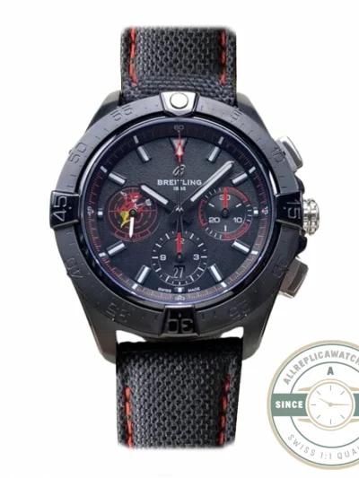Replica Breitling Avenger Automatic Black Red Strap A13375101B1X2 - 1:1 Swiss Replica Watch