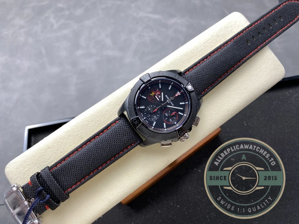 Replica Breitling Avenger Automatic Black Red Strap A13375101B1X2 - 1:1 Swiss Replica Watch