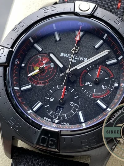 Replica Breitling Avenger Automatic Black Red Strap A13375101B1X2 - Premium Super Clone Watch