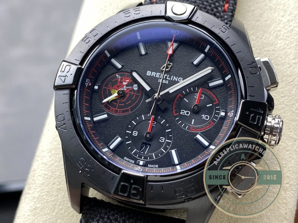 Replica Breitling Avenger Automatic Black Red Strap A13375101B1X2 - Premium Super Clone Watch