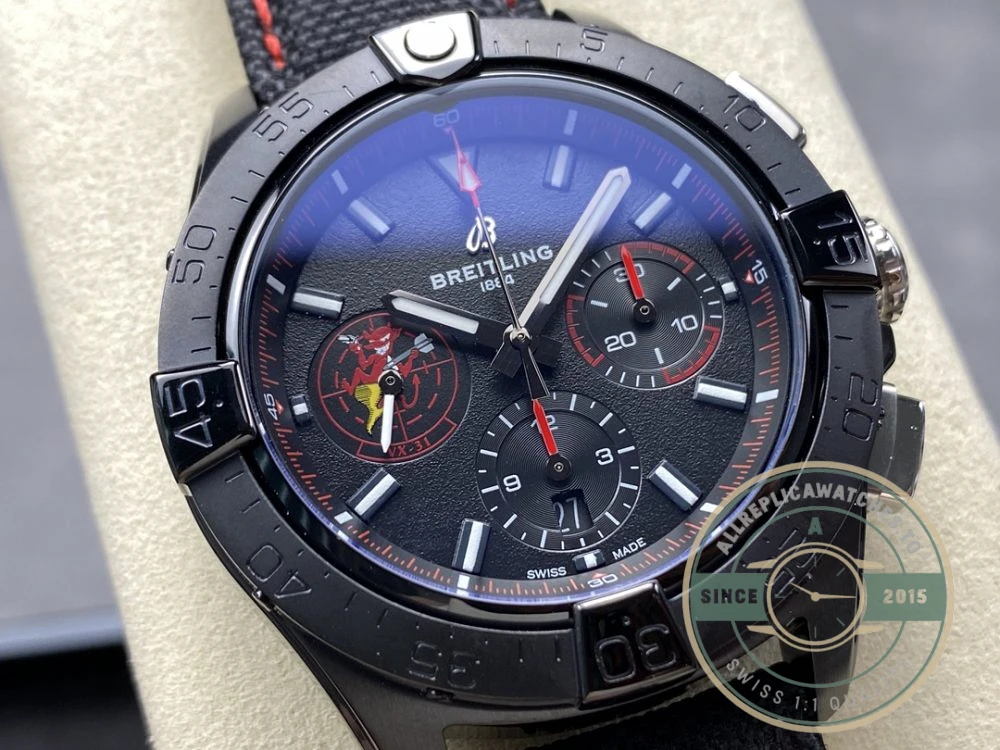 Replica Breitling Avenger Automatic Black Red Strap A13375101B1X2 - Affordable Luxury Replica Timepiece