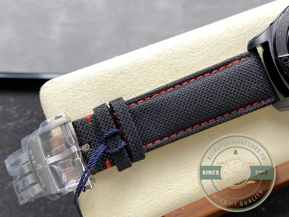 Replica Breitling Avenger Automatic Black Red Strap A13375101B1X2 - Luxury Replica Watch