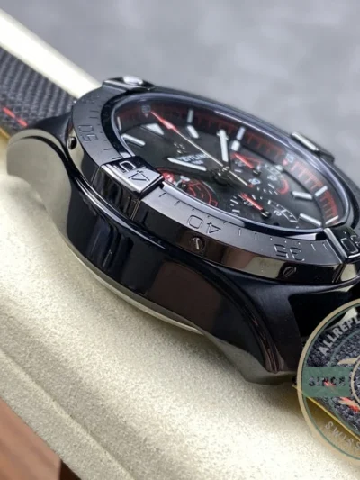 Replica Breitling Avenger Automatic Black Red Strap A13375101B1X2 - Premium Super Clone Watch