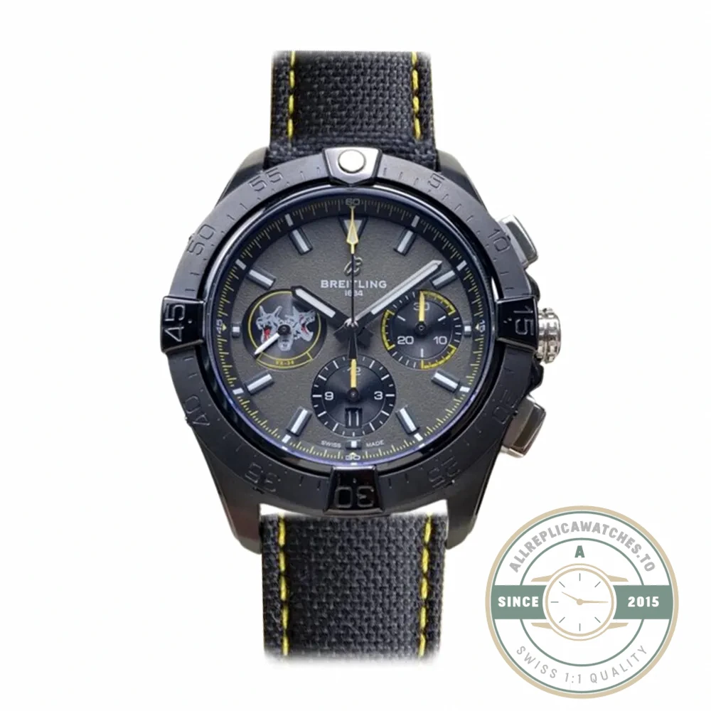 Replica Breitling Avenger Black Leather 45 mm SB01472A1B1X1 - Affordable Super Clone Watch