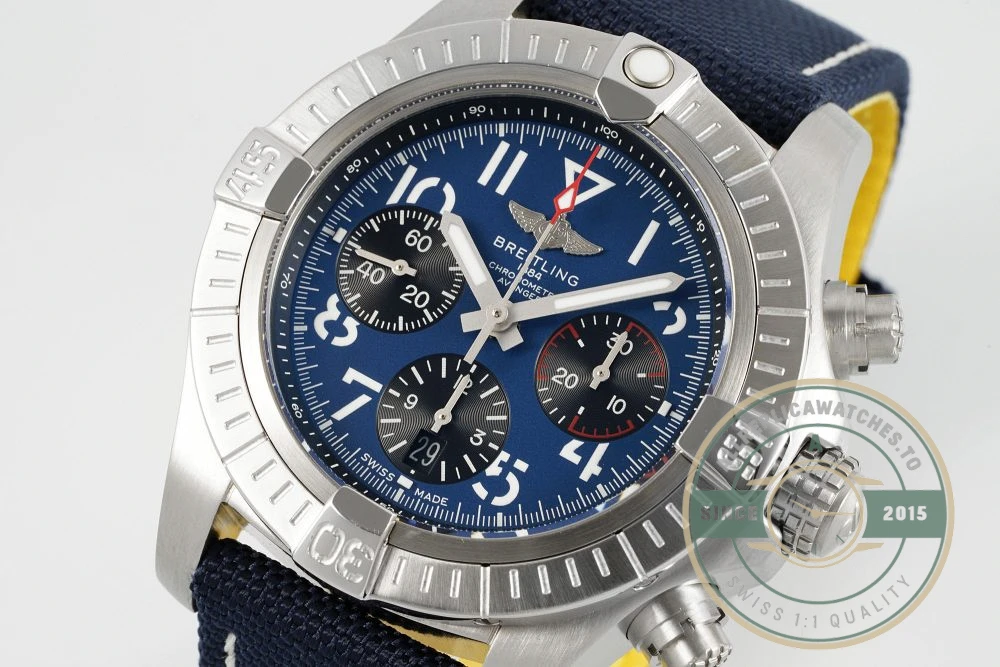 Replica Breitling Avenger Blue Leather 45 mm AB01821A1C1X1 - Swiss-Made Clone Watch