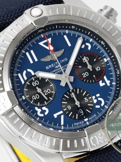 Replica Breitling Avenger Blue Leather 45 mm AB01821A1C1X1 - Premium Super Clone Watch