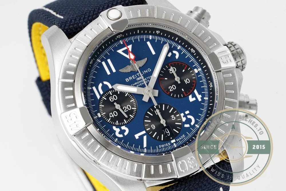 Replica Breitling Avenger Blue Leather 45 mm AB01821A1C1X1 - Premium Super Clone Watch