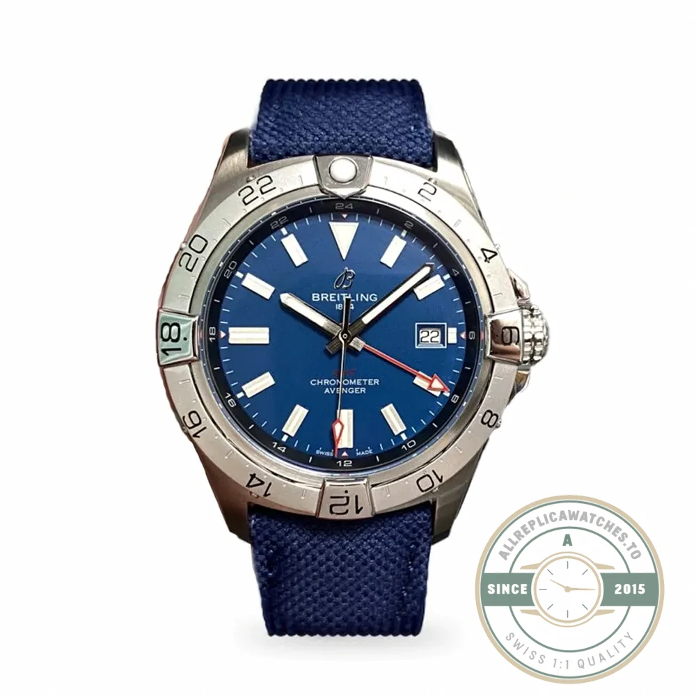 Replica Breitling Avenger Blue Leather Watch 44mm A32320101C1X1 - Budget Luxury Replica Watch