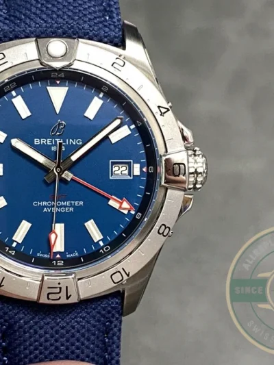 Replica Breitling Avenger Blue Leather Watch 44mm A32320101C1X1 - Budget Luxury Replica Watch