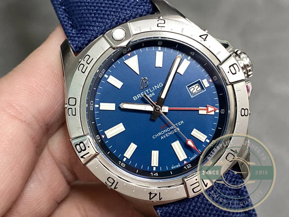 Replica Breitling Avenger Blue Leather Watch 44mm A32320101C1X1 - Factory Super Clone Watch