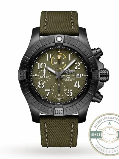 Replica Breitling Avenger Green Leather 45mm V13317101L1X1 - 1:1 Swiss Replica Watch