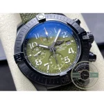 Date window at three between the numerals of the khaki Avenger chronograph