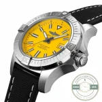 Replica Breitling Avenger Men Automatic Yellow Leather Watch A17319101I1X2 - 1:1 Swiss Replica Watch