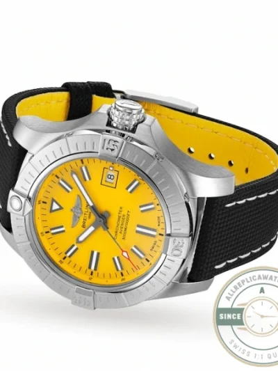 Replica Breitling Avenger Men Automatic Yellow Leather Watch A17319101I1X2 - Swiss Movement Replica Watch